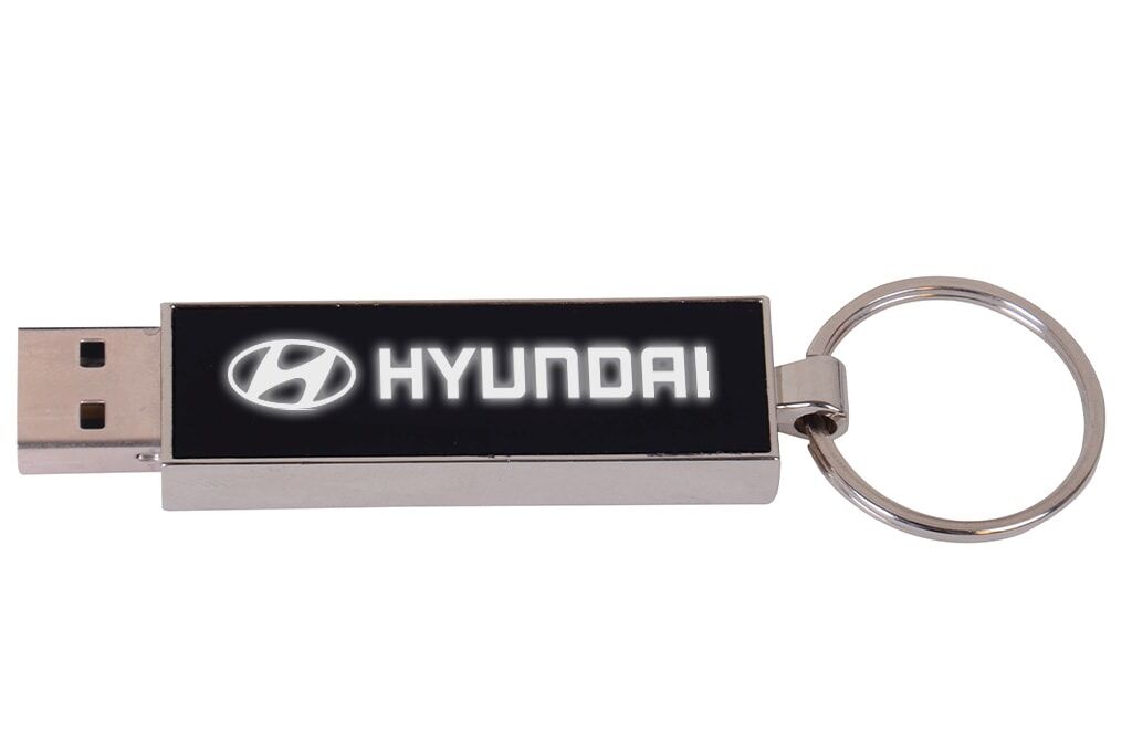 Beleuchteter Metall-USB-Stick.