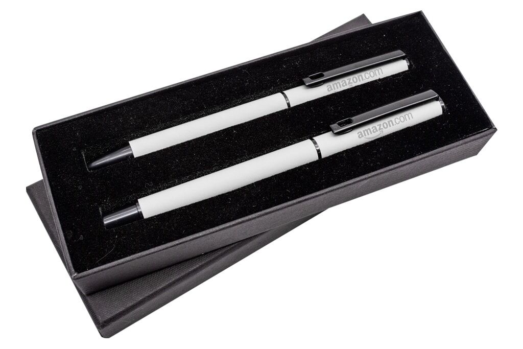 Rubber Roller und Metall-Kugelschreiber Set