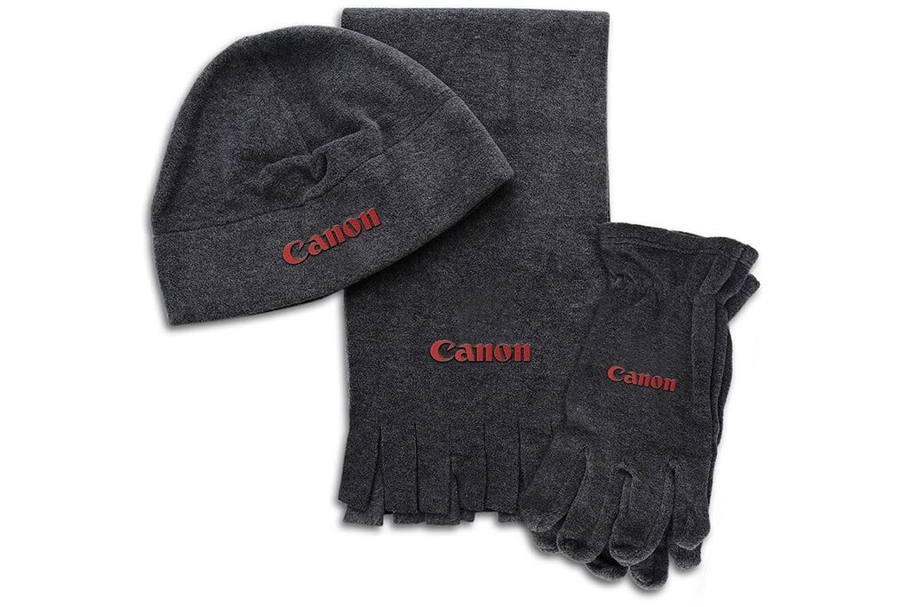 Winter-Fleece-Schal, Mütze und Handschuhe Set
