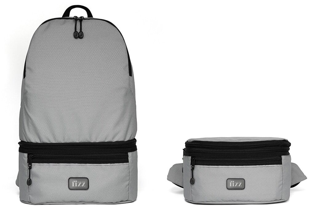 Faltbarer Rucksack und Schultertasche